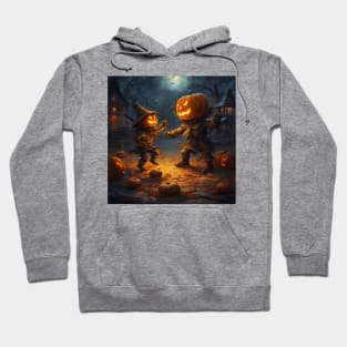 two pumpkin men fight each other Hoodie